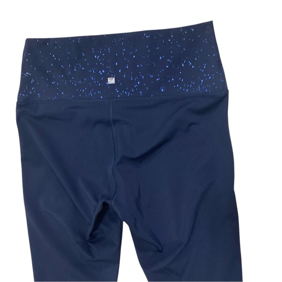 Z by Zobha Women’s Shine High Waisted Leggings Size L Athletic Navy Sparkle - Picture 13 of 14